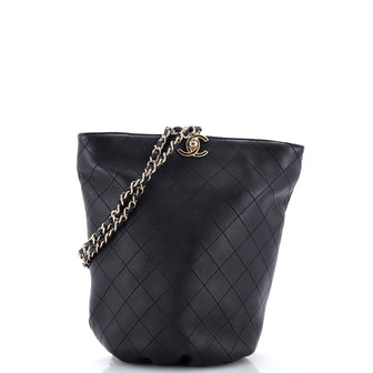 Chanel CC Chain Bucket Backpack Stitched Calfskin