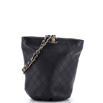 Chanel CC Chain Bucket Backpack Stitched Calfskin