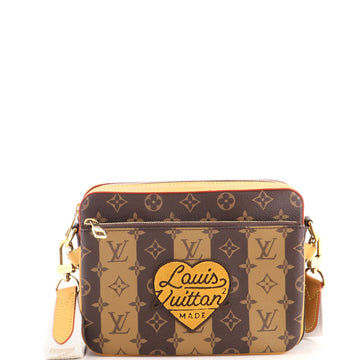 Louis Vuitton Nigo Trio Messenger Bag Limited Edition Stripes Monogram Canvas