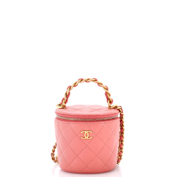 Chanel Afternoon Tea Vanity Bucket Bag Quilted Lambskin Mini