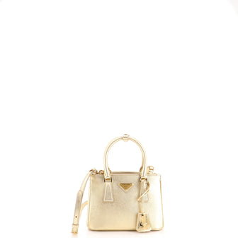 Prada Galleria Double Zip Tote Saffiano Leather Mini