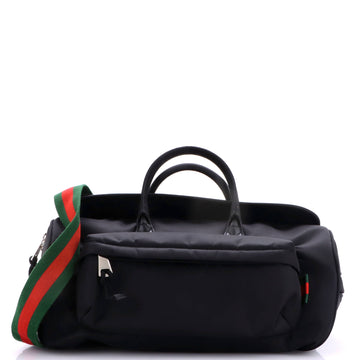 Gucci Convertible Front Pocket Duffle Bag Nylon Medium