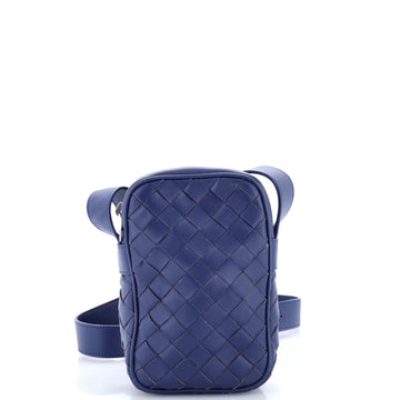Bottega Veneta Zipped Phone Crossbody Bag Intrecciato Nappa