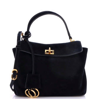 Balenciaga Rodeo Shoulder Bag Suede Mini