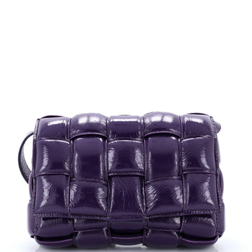 Bottega Veneta Cassette Crossbody Bag Padded Maxi Intrecciato Patent