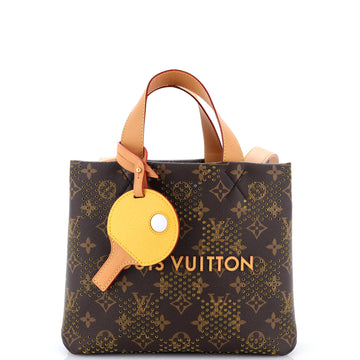 Louis Vuitton Shopper Tote Limited Edition Monogram Perforated Grid Canvas Mini