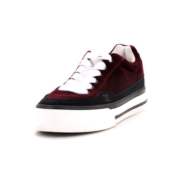 Chanel Women's Giant CC Low-Top Sneakers Velvet