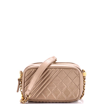 Chanel Coco Boy Camera Bag Quilted Leather Mini