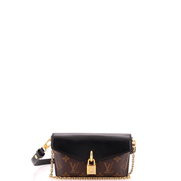 Louis Vuitton Padlock on Strap Handbag Monogram Canvas and Leather