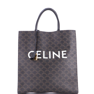 Celine Vertical Cabas Tote Triomphe Coated Canvas Large