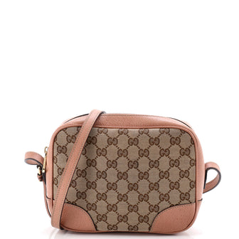 Gucci Bree Disco Crossbody Bag GG Canvas with Leather Mini
