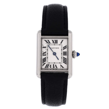 Cartier Must de Cartier Tank Quartz Watch Stainless Steel and Leather 22