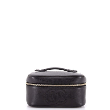 Chanel Vintage Timeless Cosmetic Case Caviar Medium