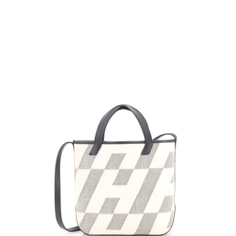 Hermes Cabas H en Biais Tote Canvas with Leather 27