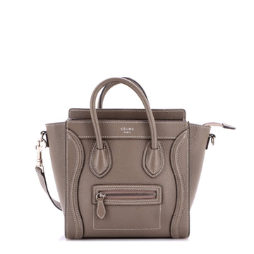 Celine Luggage Bag Grainy Leather Nano