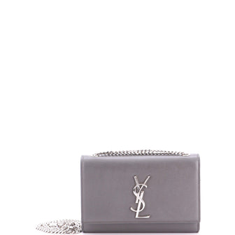 Saint Laurent Classic Monogram Crossbody Bag Grainy Leather Small