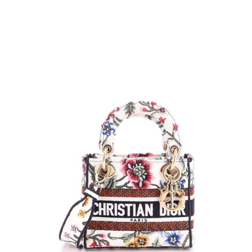 Christian Dior Lady D-Lite Bag Embroidered Canvas Mini