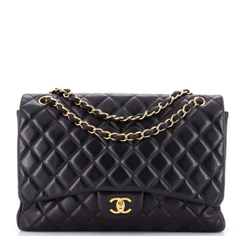 Chanel Classic Single Flap Bag Quilted Lambskin Maxi