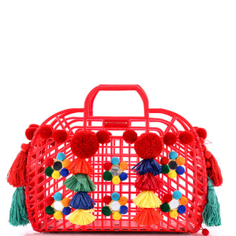 Dolce & Gabbana Kendra Pom-Pom Shopping Bag PVC