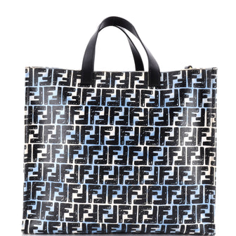 Fendi Shopper Tote Joshua Vides Zucca Coated Canvas Large