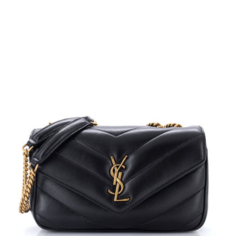 Saint Laurent Loulou NM Shoulder Bag Matelasse Chevron Leather Small