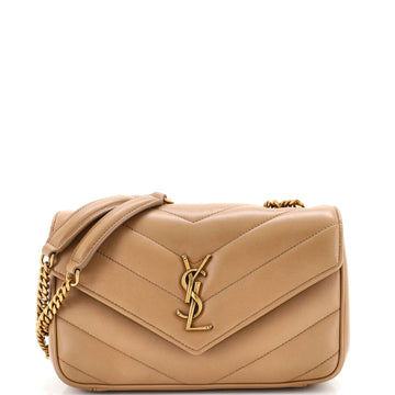 Saint Laurent Loulou NM Shoulder Bag Matelasse Chevron Leather Small