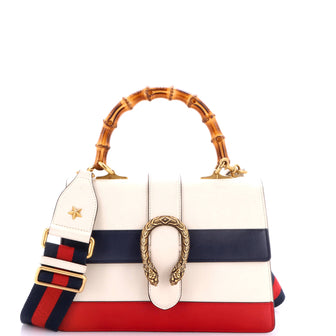 Gucci Dionysus Bamboo Top Handle Bag Colorblock Leather Medium