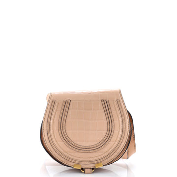 Chloe Marcie Crossbody Bag Crocodile Embossed Leather Mini