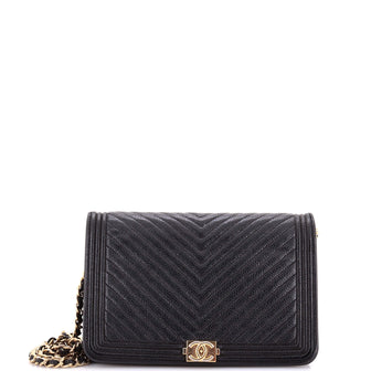 Chanel Boy Wallet on Chain Chevron Caviar Mini