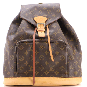 Louis Vuitton Vintage Montsouris Backpack Monogram Canvas GM