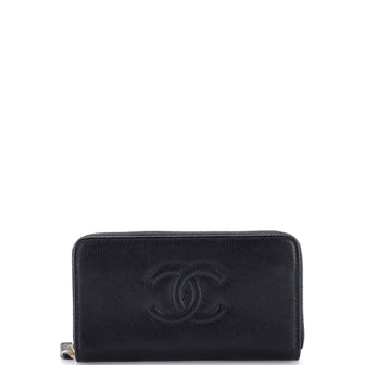 Chanel Timeless CC Zipped Wallet Caviar Long