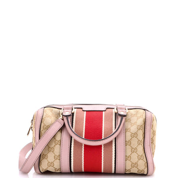 Gucci Vintage Web Boston Bag GG Canvas Small