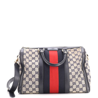 Gucci Vintage Web Boston Bag GG Canvas Medium