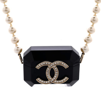 Chanel Airpods Case Pro Necklace Faux Pearls with Lambskin, Resin and Crystals