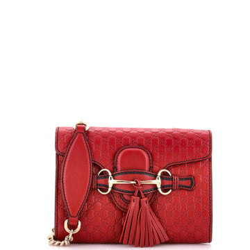 Gucci Emily Chain Flap Bag Microguccissima Leather Mini