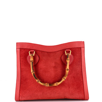 Gucci Bamboo Handle Tote Suede Large