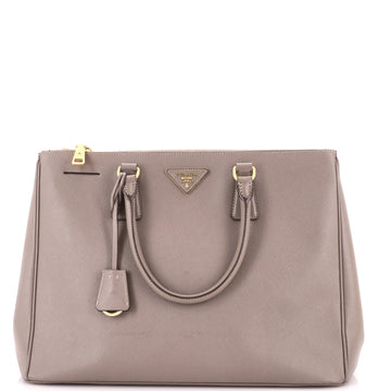 Prada Double Zip Lux Tote Saffiano Leather Large