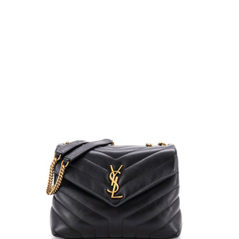 Saint Laurent Loulou Shoulder Bag Matelasse Chevron Leather Small