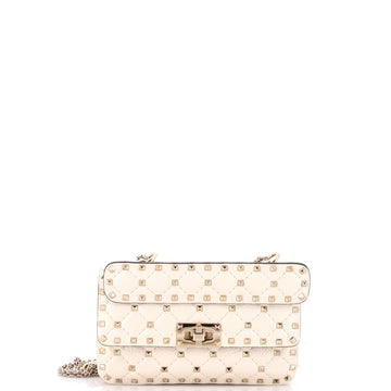 Valentino Garavani Rockstud Spike Flap Bag Quilted Leather Small