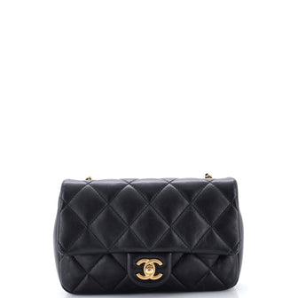 Chanel Heart Charms Flap Bag Quilted Lambskin Mini