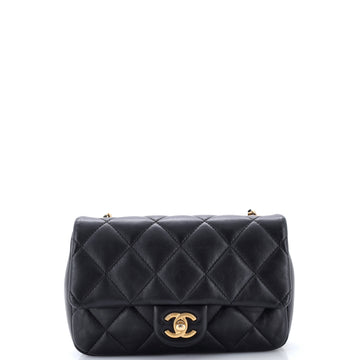 Chanel Heart Charms Flap Bag Quilted Lambskin Mini