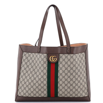 Gucci Ophidia Soft Open Tote GG Coated Canvas East West