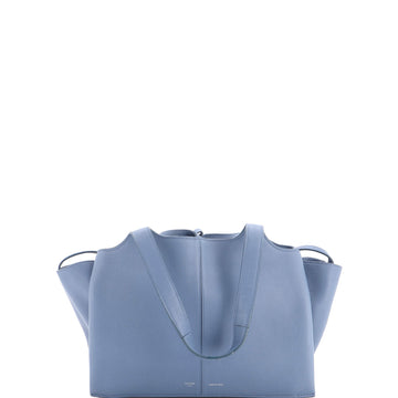 Celine Tri-Fold Shoulder Bag Grained Calfskin Small