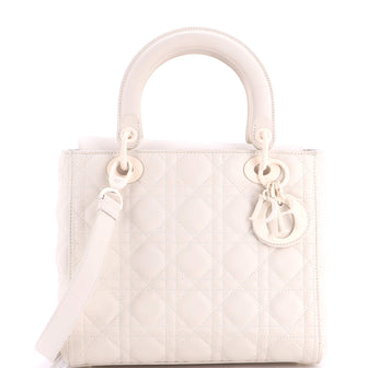 Christian Dior Ultra Matte Lady Dior Bag Cannage Quilt Calfskin Medium