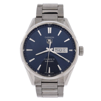 Tag Heuer Carrera Calibre 5 Day-Date Automatic Watch Stainless Steel 41