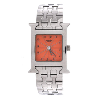 Hermes Heure H Quartz Watch Stainless Steel 21