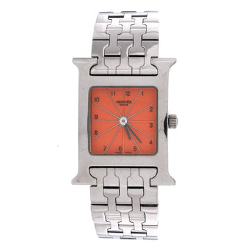 Hermes Heure H Quartz Watch Stainless Steel 21