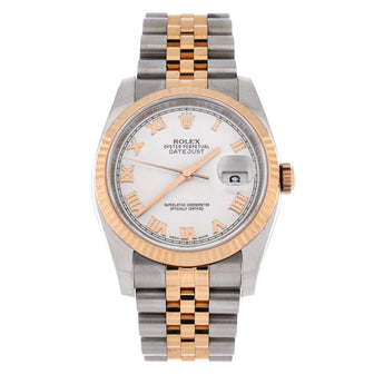 Rolex Oyster Perpetual Datejust Automatic Watch Stainless Steel and Rose Gold 36