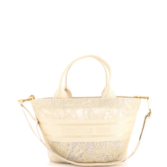 Christian Dior Hat Basket Bag Embroidery with Macrame Effect