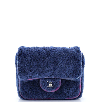 Chanel Classic Single Flap Bag Quilted Terry Cloth and Ribbon Small